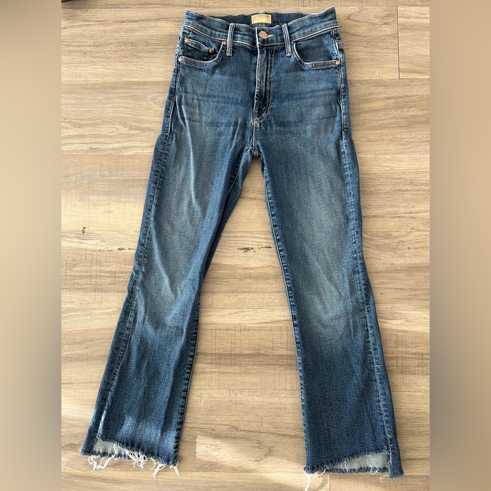 MOTHER Insider Crop Fray Girl Crush Denim Jeans